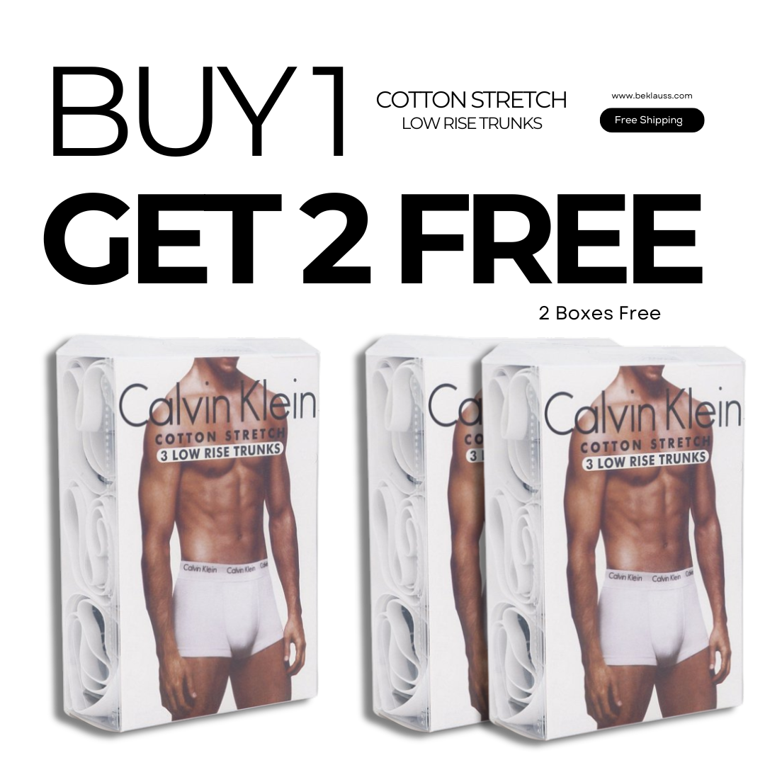 Calvin K. Cotton Stretch Low Rise Trunks (BUY 1 GET 2 FREE)